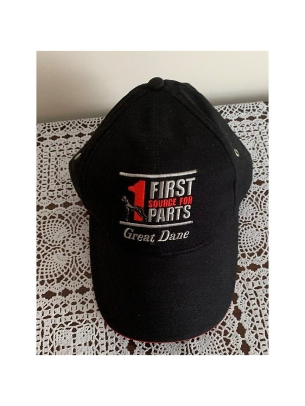 Great Dane Dog Baseball Cap Black Snapback First Source For Parts Trucker Hat